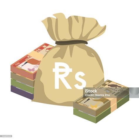 Sri Lanka Rupee Vector Illustration Sri Lanka Money Set Bundle