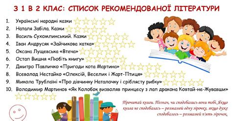 Рекомендована література: з 1 в 2 клас | Інші методичні матеріали. Читання