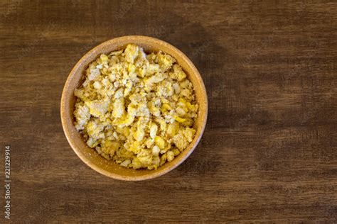 Farofa De Ovos Scrambled Eggs With Flour Typical Food Of Brazil