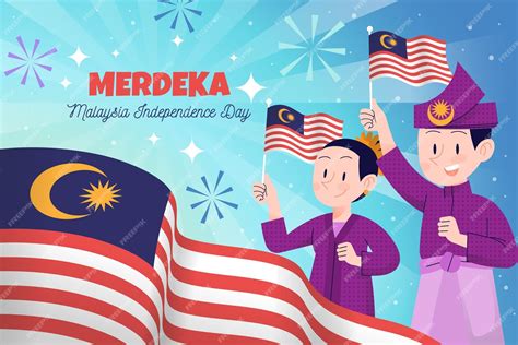 Premium Vector Merdeka Malaysia Independence Day