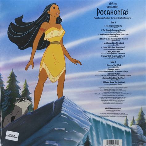 'POCAHONTAS: The Songs' Disney Soundtrack KALEIDOSCOPE SUNSET Vinyl LP ...