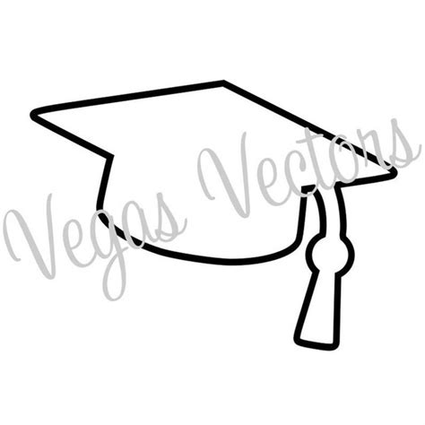 Graduation Cap Outline Svg Grad Cap Svg Graduate Svg Digi Inspire