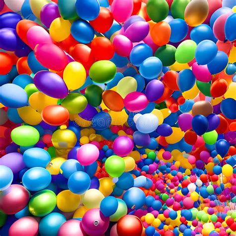 294 Balloons A Festive And Joyful Background Featuring Colorful