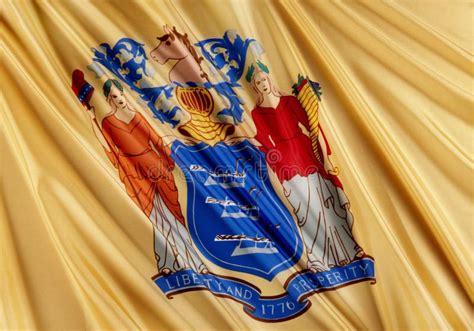 New Jersey state flag stock image. Image of flag, macro - 14395413