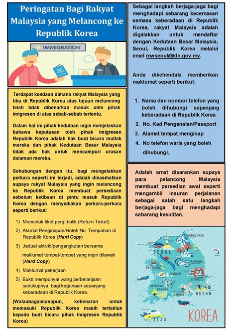 Peringatan Bagi Rakyat Malaysia yang Melancong ke Republik Korea