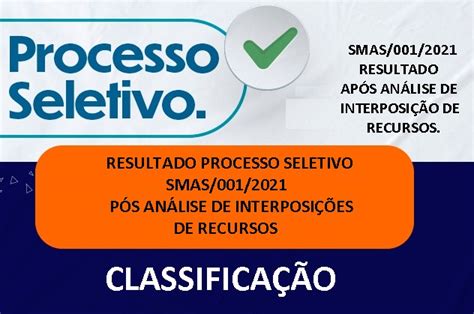 Aten O Resultado Processo Seletivo Smas P S An Lise De