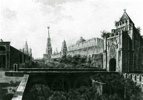 View Of The Moscow Kremlin From The Nicholas Tower1800 — Fedor Alexeev