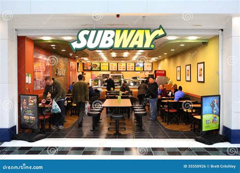 Subway Restaurant Editorial Photo Image Of Front Centre 35550926