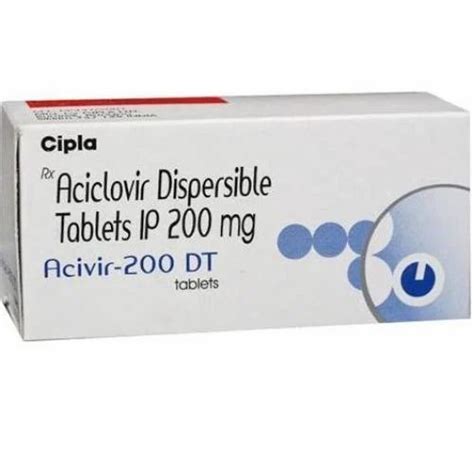 Acivir DT 200mg Tablet 10 S At Rs 410 Stripe Mota Varachha Surat