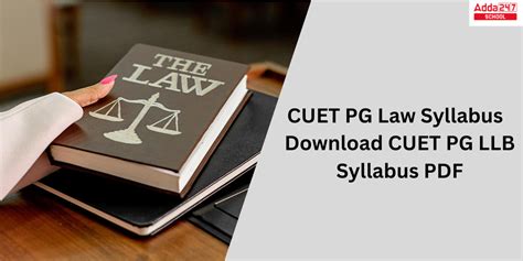 CUET PG Law Syllabus 2025 For LLB 3 Years PDF