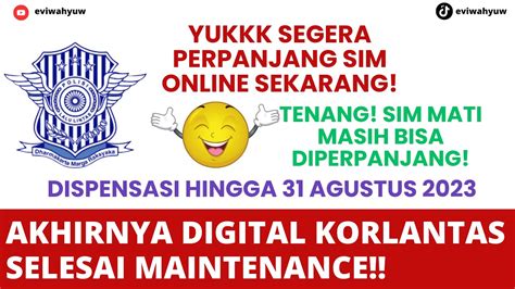 Kabar Gembira Digital Korlantas Sudah Selesai Maintenance Perpanjang