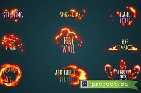 Videohive Fire Cartoon Titles After Effects Project