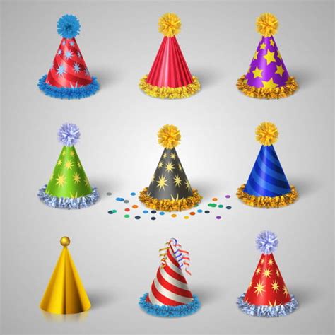 Party Hat Icons Set Eps Vector Uidownload