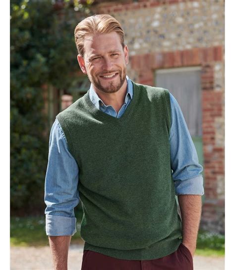 Woodland Green Cashmere Merino Slipover Woolovers Uk