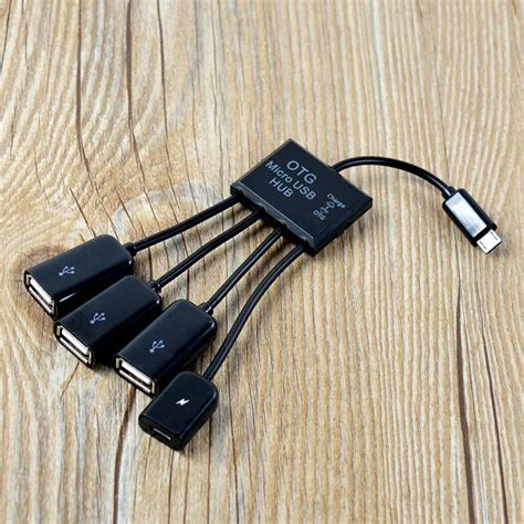 Otg Usb Hub Connector Spliter 4 Port Micro Usb Power Charging Otg Hub