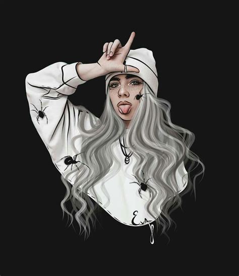 Billie Eilish Anime Drawing