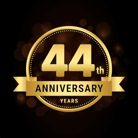 Premium Vector 44th Anniversary Anniversary Celebration Template