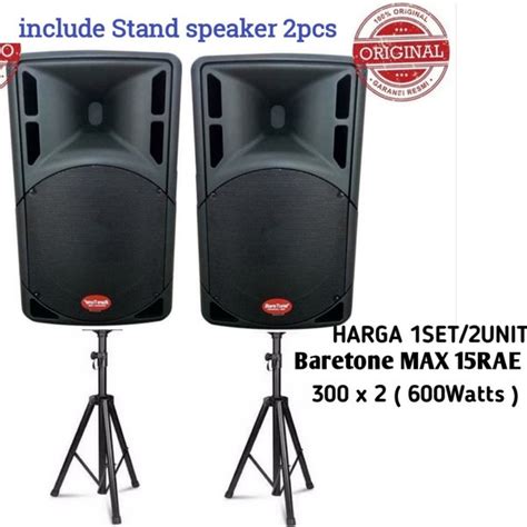 Jual Speaker Aktif 15 Inch Baretone MAX 15RAE Free Stand Speaker Di