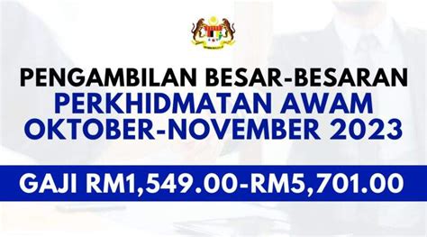 Pengambilan Besar Besaran Jawatan Perkhidmatan Awam Oktober November