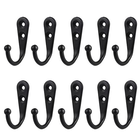 10PCS Wall Mounted Hook Robe Hooks Single Coat Hanger 20 Pieces