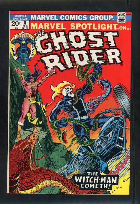 Comicsvalue Marvel Spotlight 8 Feb 1973 Ghost Rider Near Mnt