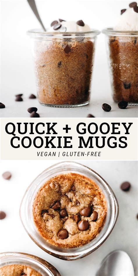 Chocolate Chip Mug Cookies Vegan Gluten Free Recipe Mug Cookie