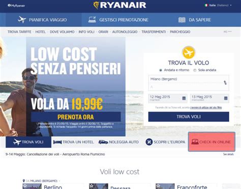 Come Si Effettua Il Check In Online Ryanair Cerca Voli Low Cost Notizie