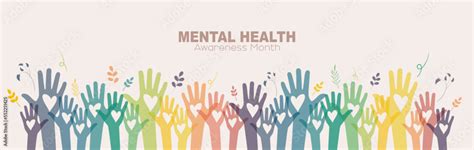 Mental Health Awareness Month banner. Stock Vector | Adobe Stock