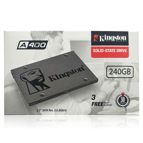 Kingston A400 SSD 240GB SATA 3 2 5 Inch Solid State Drive Dark Gray