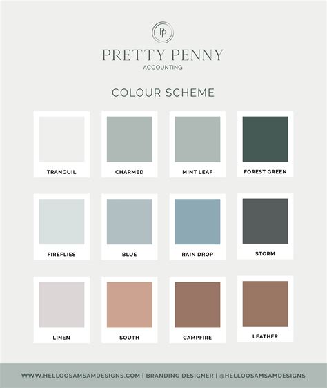 Pretty Penny Accounting Color Scheme Helloo Samsam Designs Paint