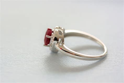 Ruby Ring: 2.4ct Genuine Ruby Heart Shaped Engagement Ring - Etsy