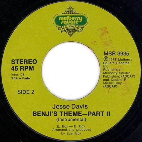 Benjis Theme I Feel Love By Jesse Davis Groovie