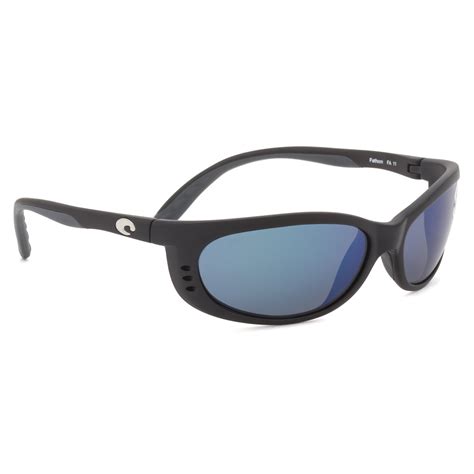 Costa Del Mar Fathom Sunglasses Black Frame Blue Mirrored 580g Polarized Lens