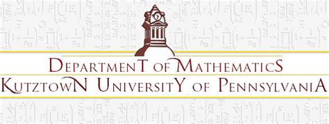 Kutztown University Department Of Mathematics Student Research