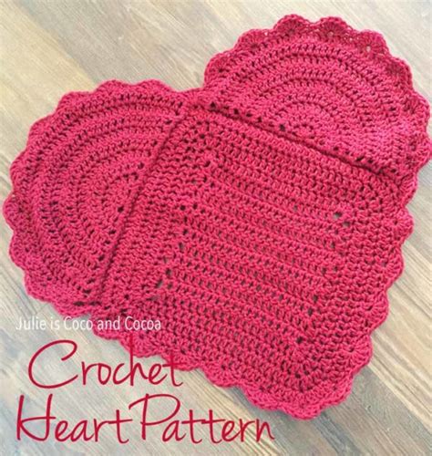 Large Crochet Heart Julie Measures