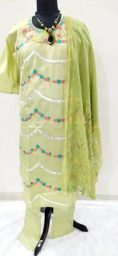 Embroidered Ladies Cotton Palazzo Suit Straight At Rs 500 Piece In Nashik