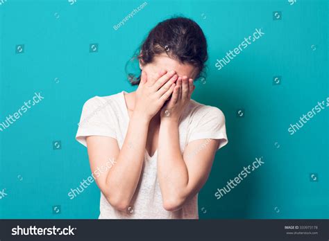 Beautiful Brunette Girl Crying Stock Photo 333973178 Shutterstock