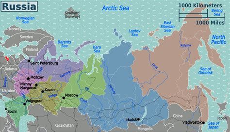 Russia Regions Map