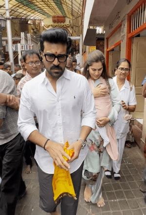 Ram Charan Visits Mahalaxmi Temple In Mumbai With Wife Upasana