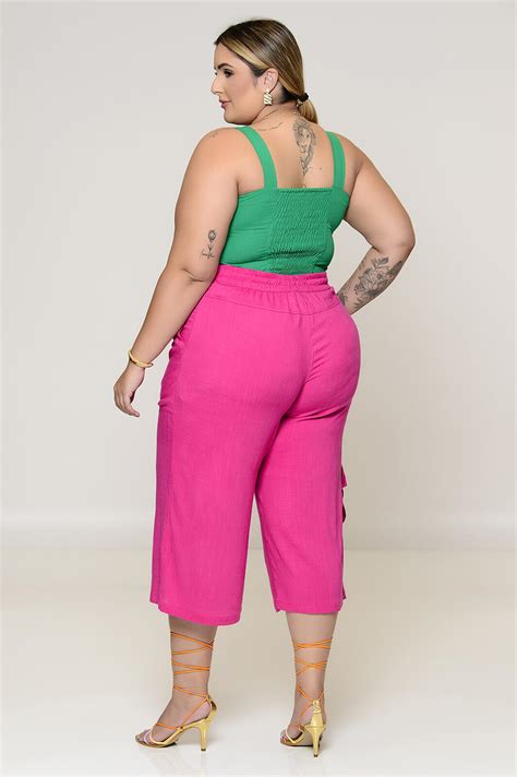 Cropped Plus Size Verde Vk Moda Plus Size