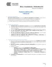 Producto academico N1 Etica ciudadania y globalizacion pdf Ética