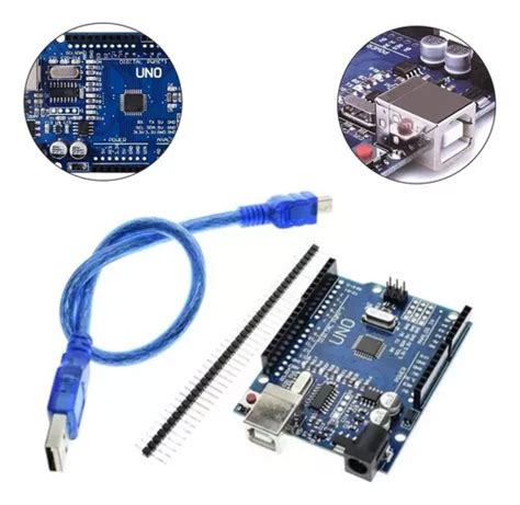 Placa Compatível Arduino Uno R3 Atmega328 Smd Cabo E Pinos Mercadolivre