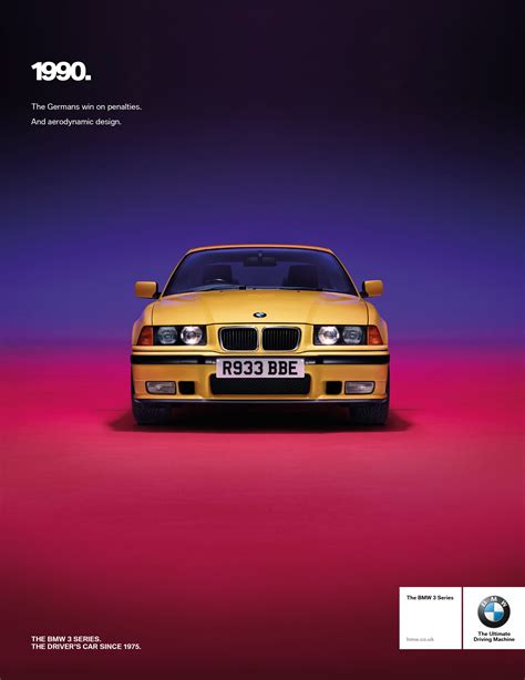 Retro Press Advertisement For A Bmw 3 Series Campaign 1990 Bmw 3