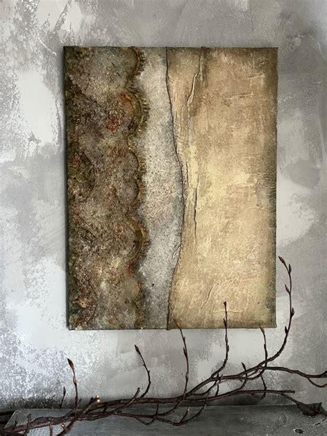 Wabi Sabi Mixed Media Art On Canvas