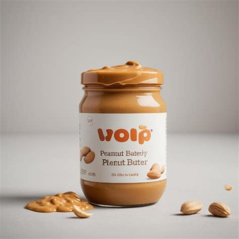 jar  peanut butter   words quot oatmeal quot   label