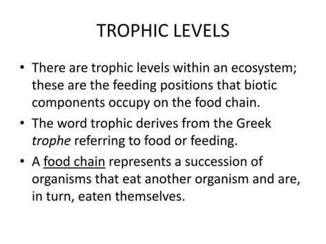 Trophic Levels Ppt