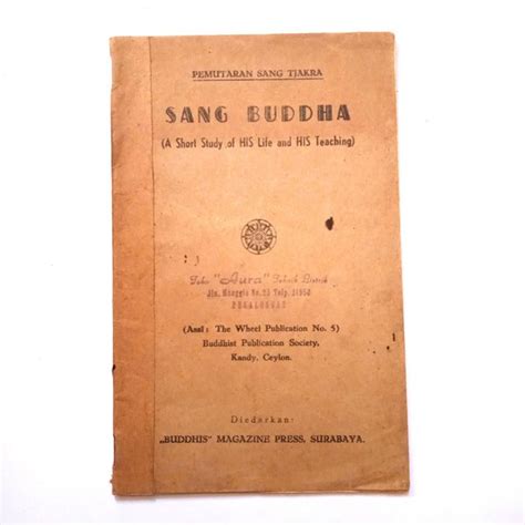 Jual Barang Jadul Buku Langka Pemutaran Sang Tjakra Sang Buddha Di