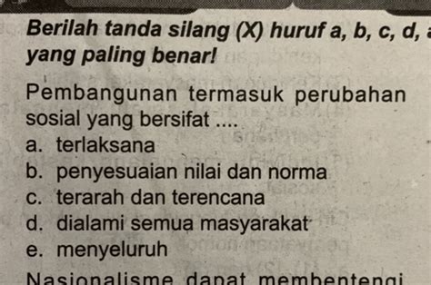 Berilah Tanda Silang X Huruf A B C D Yang Studyx