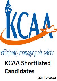 Kcaa Shortlisted Candidates Application Form Dates