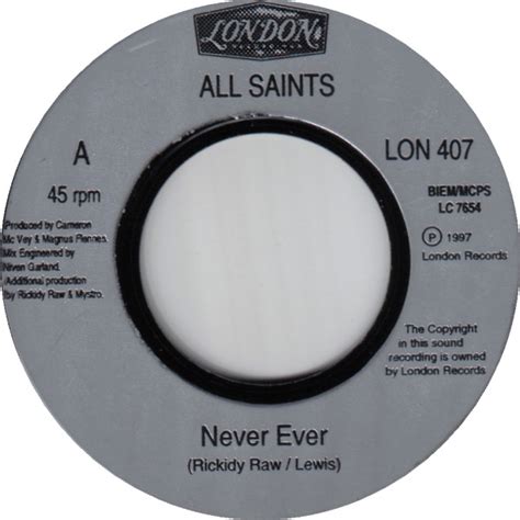 All Saints – Never Ever (1997, Vinyl) - Discogs